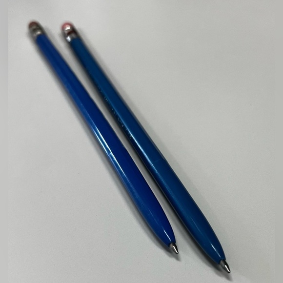 Vintage Berol All-Rite Ball Point Pens Stainless Steel Extra Fine S54E Set of 2 - Picture 3 of 3